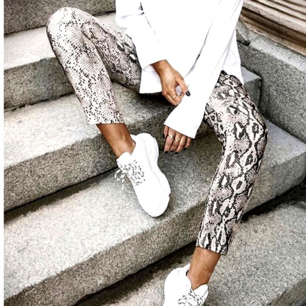 Wild Fable High-Waisted Snakeskin Skinny Jeans